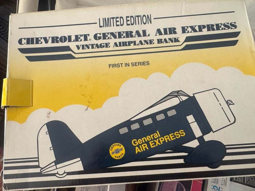 Die Cast Airplane Bank Chevrolet General Air Express Ltd Ed 1st in Series NIB
